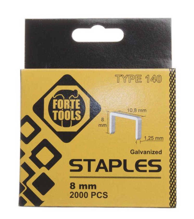 Agrafes Forte tools 1008HD/2M; 10,8x8 mm; 2000 unités