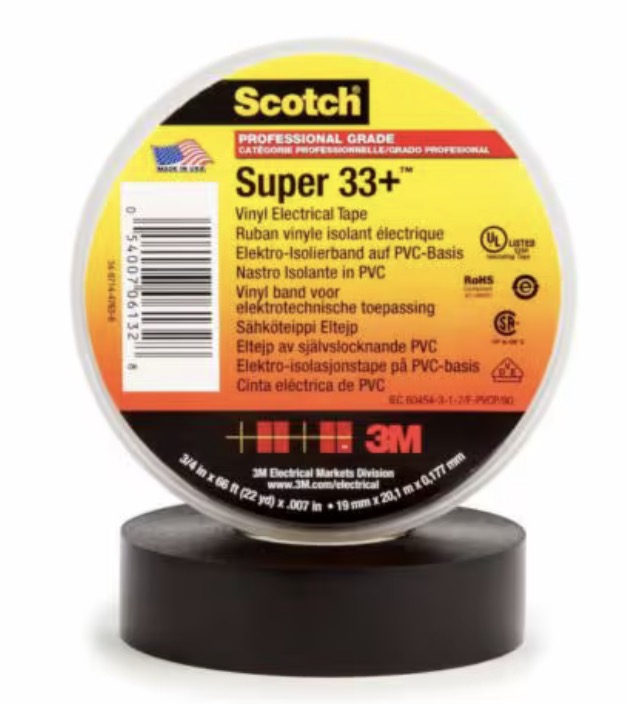 Ruban isolant 3M Super 33+; 19 mm; 20 m; noir