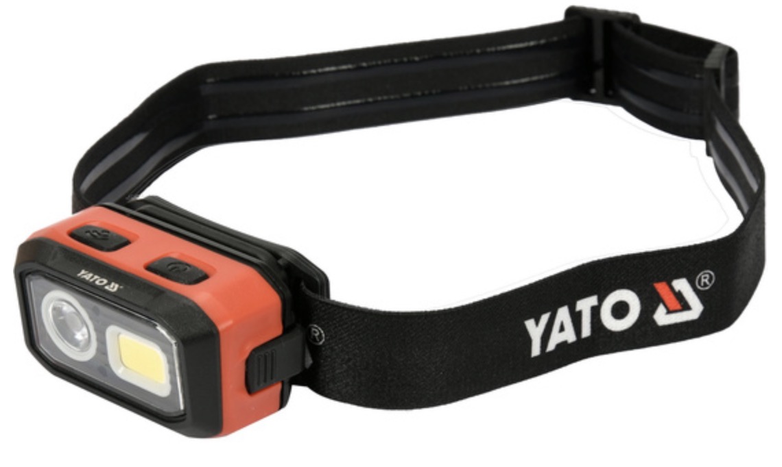 Lampe frontale Yato YT-08593; 3,7 V; 1x1,0 Ah accu.