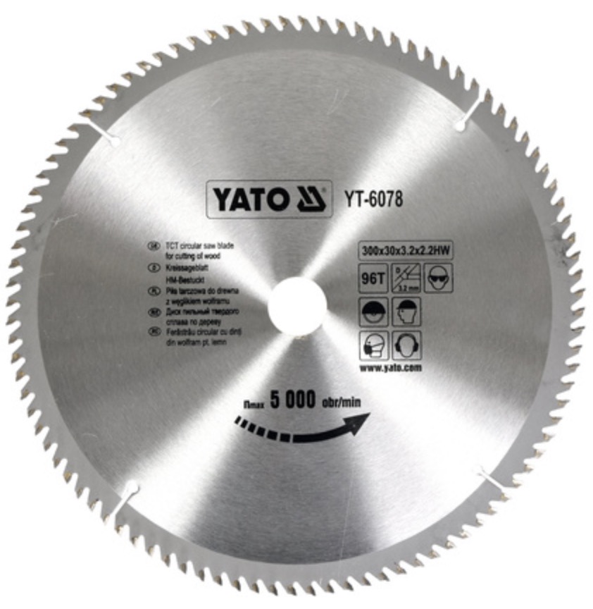 Lame de scie Yato YT-6078; 300x30 mm; Z96