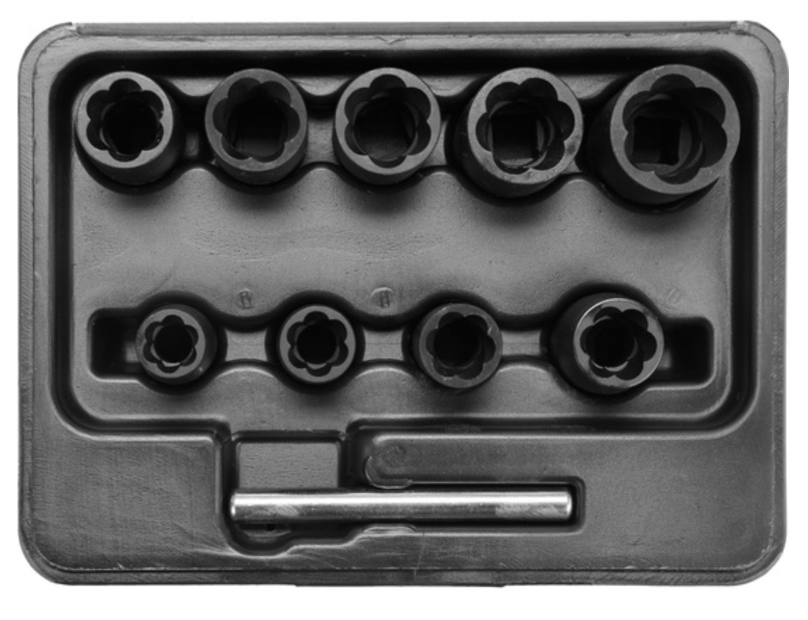 Extracteurs de vis Yato YT-0603; 3/8''; 10-19 mm; 10 unités