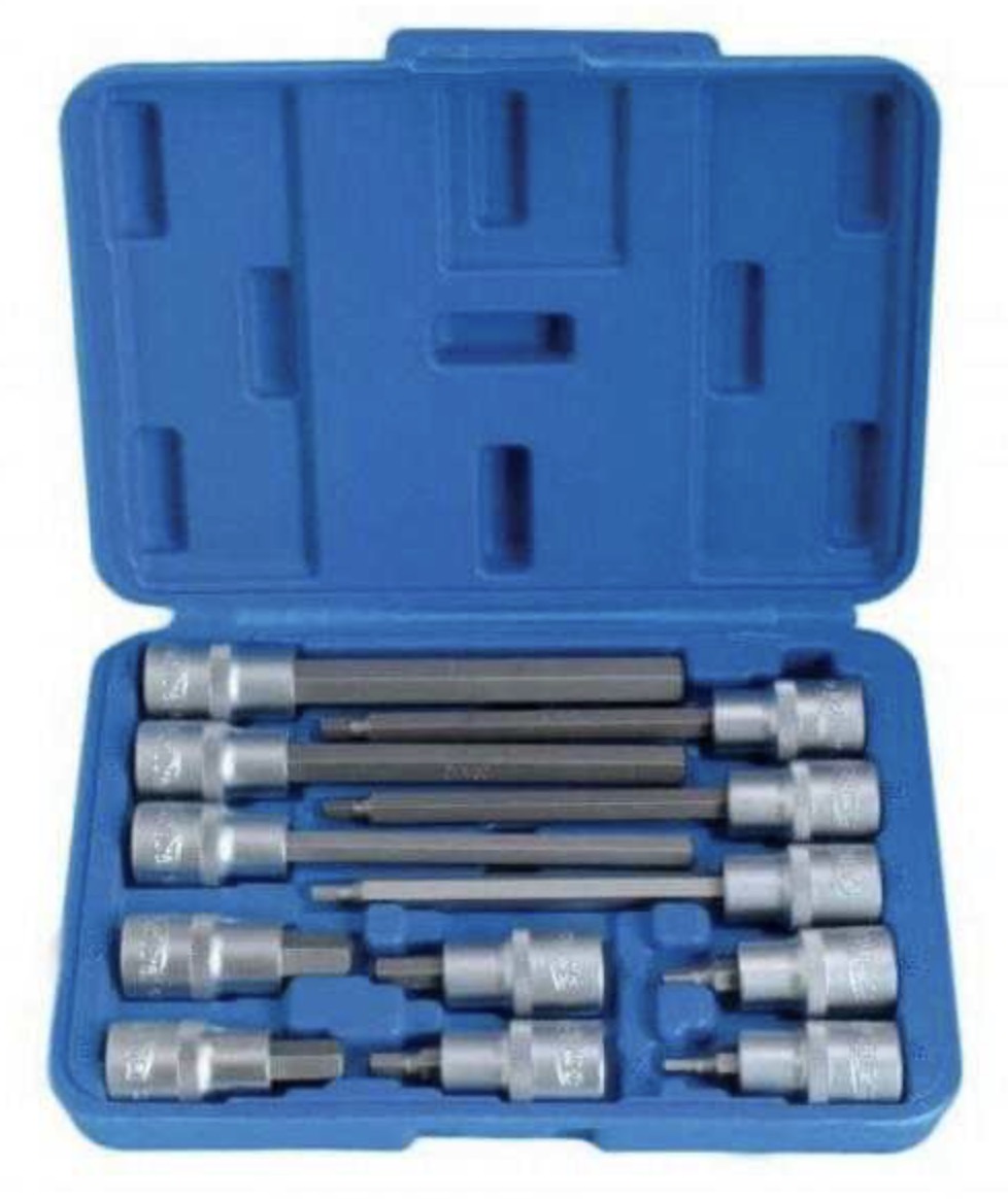 Jeu de clés à douilles avec embouts hexagonaux SATRA S-SH1212L; 1/2''; 12 unités