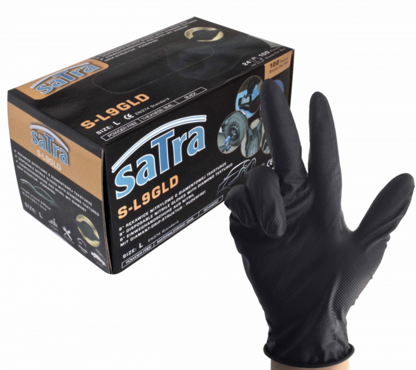 Gants SATRA S-L9GLD; XL; 100 unités