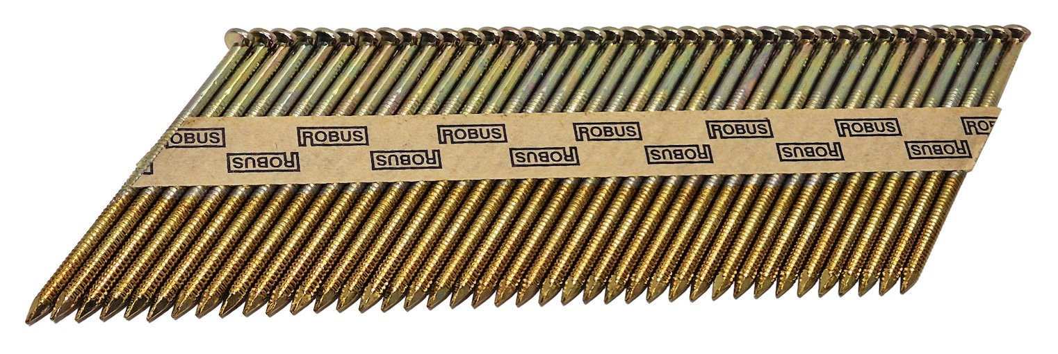 Ongle Robus; 63x2,8 mm; 34°; 4600 pcs .; vapeur ondulée