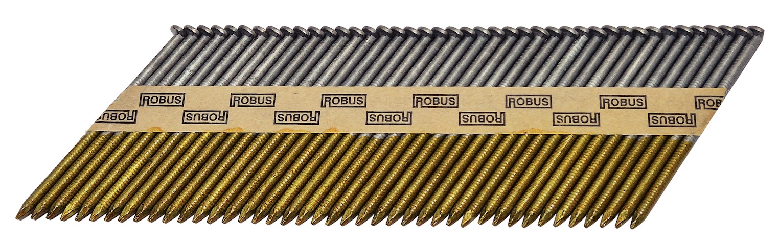 Ongle Robus; 63x2,8 mm; 34°; 4600 pcs .; barbelé, galvanisé à chaud