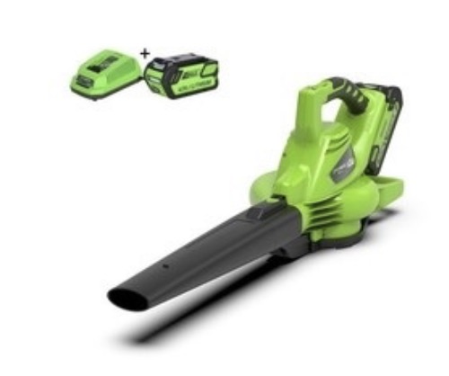 Souffleur de feuilles sans fil Greenworks GD40BVIIK4; 40 V; 1x4,0 Ah accu.