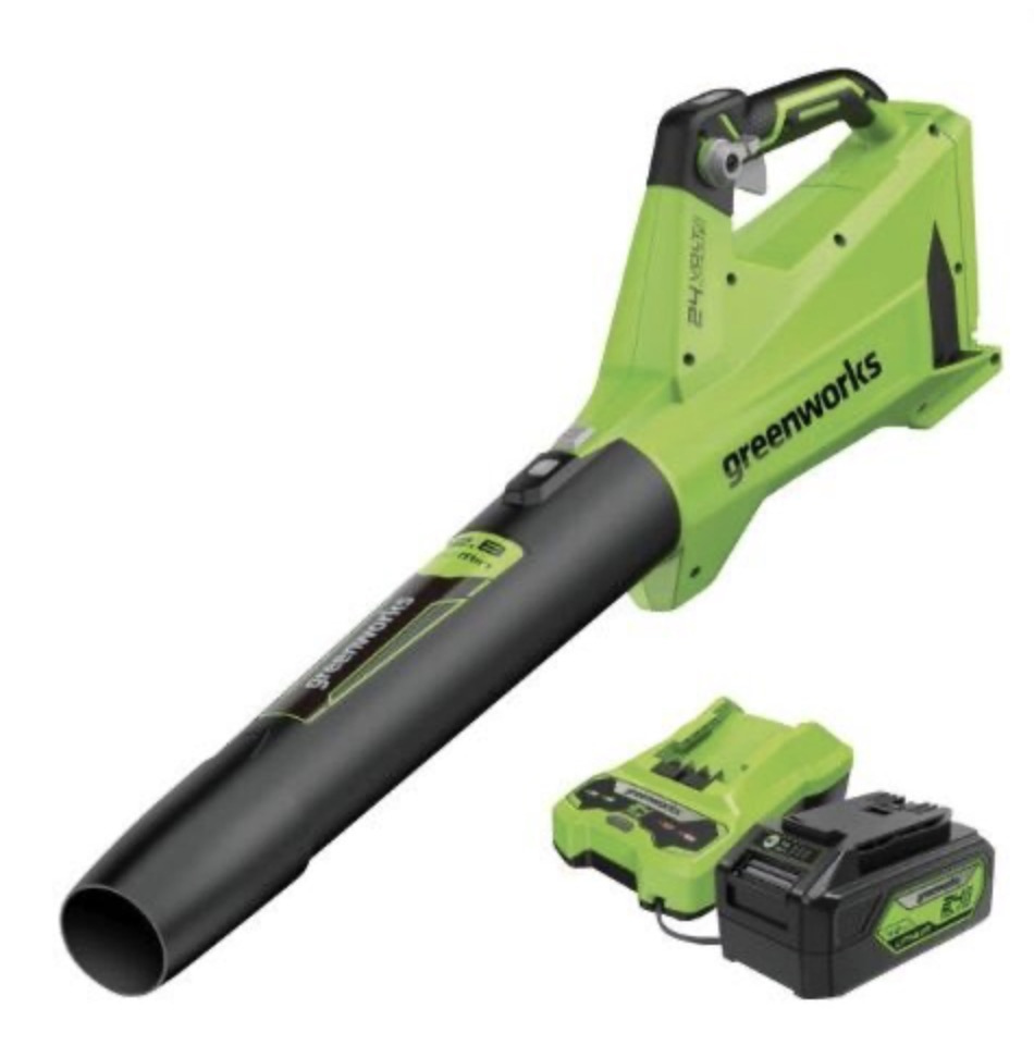 Souffleur de feuilles sans fil Greenworks BL24L411-01; 24 V; 1x4,0 Ah accu.