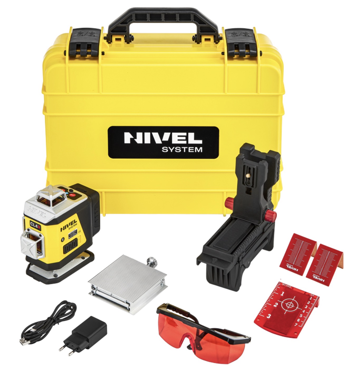 Niveau laser de ligne transversale Nivel System CL4R + Accessoires