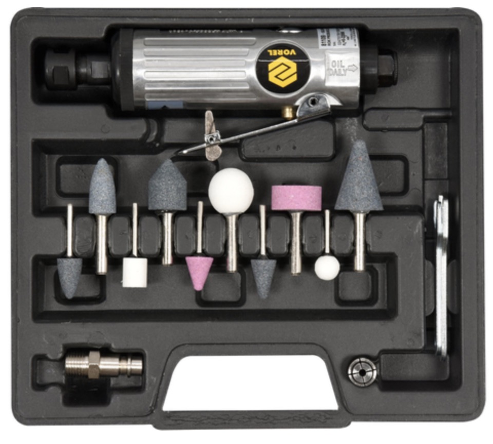 Meuleuse pneumatique Vorel 81109 + Accessoires