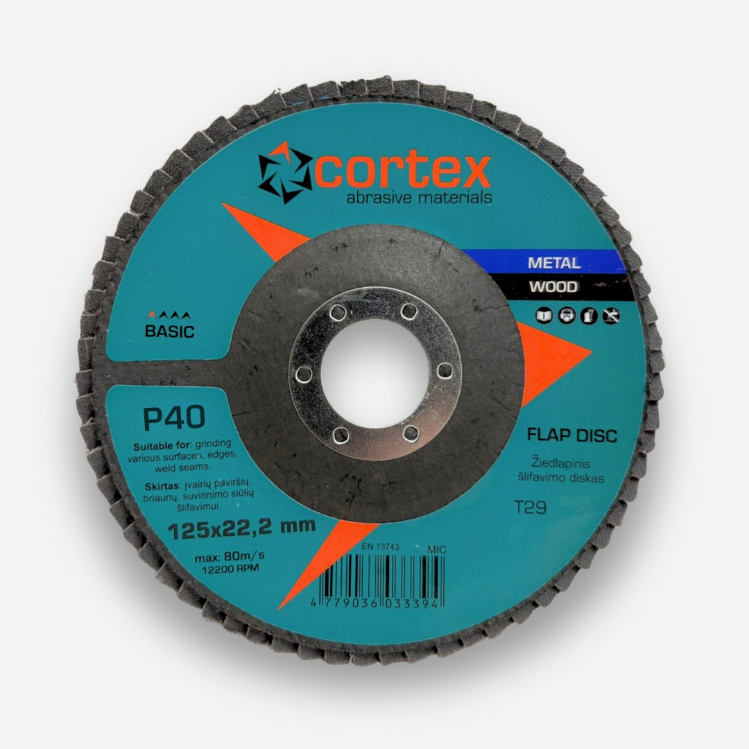 Meule-éventail Cortex Basic 30925; 125x22 mm; P40