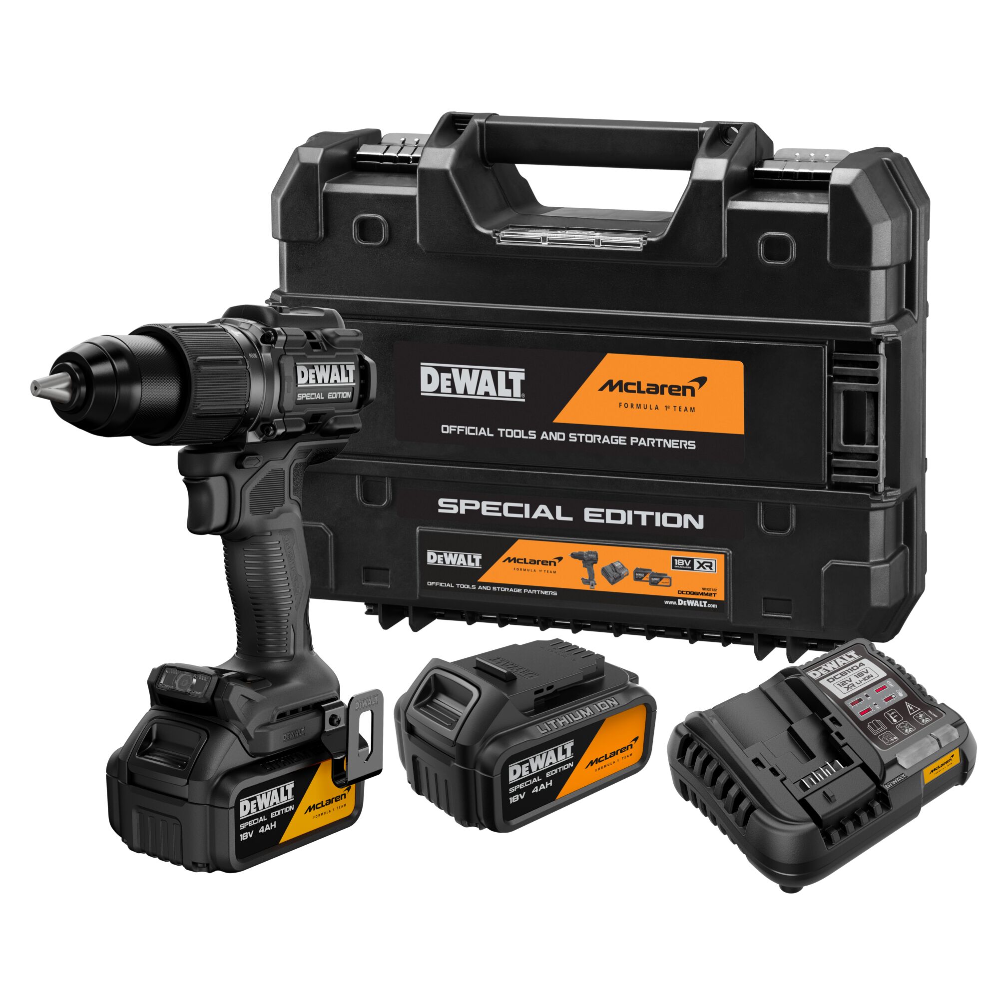 Perceuse à percussion sans fil DeWalt DCD86MM2T; 18 V; 2x4,0 Ah accu.