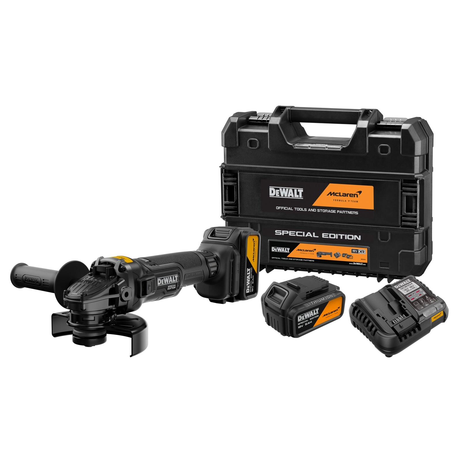 Meuleuse d'angle DeWalt DCG45MP2T; 18 V; 2x5,0 Ah accu.
