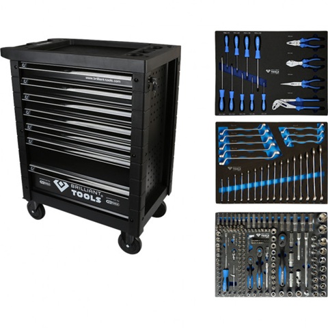 Chariot avec des outils Brilliant Tools BT153207; 207 unités