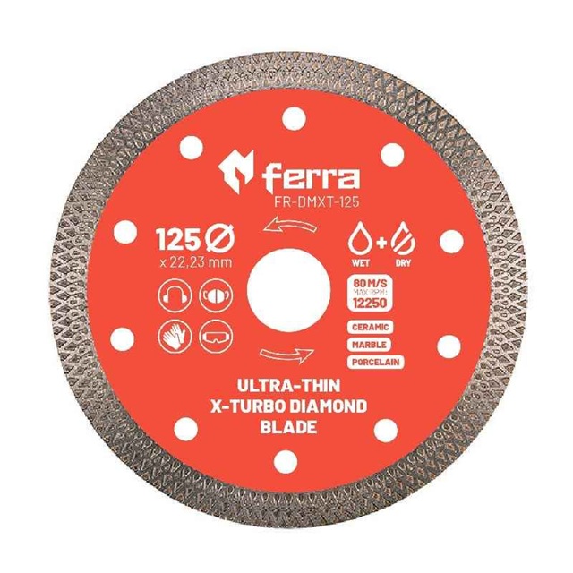 Disque à tronçonner diamanté Ferra FR-DMXT-125; 125 mm