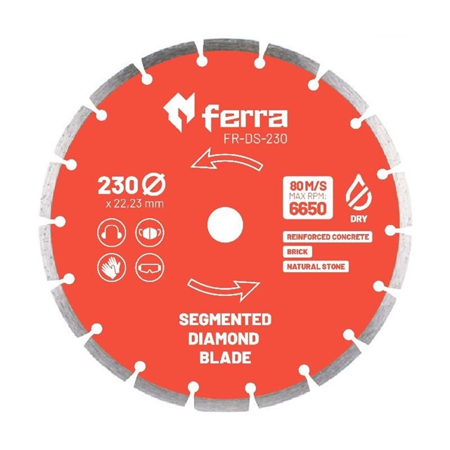 Disque à tronçonner diamanté Ferra FR-DS-230; 230 mm