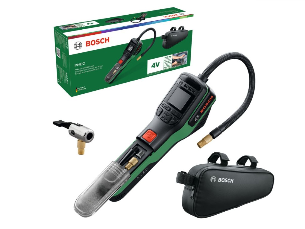 Pompe à air sans fil Bosch PNEO 4V Bike; 4 V; 1x3,0 Ah accu.