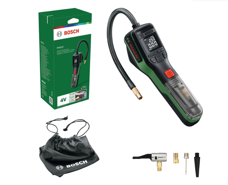 Pompe à air sans fil Bosch PNEO 4V; 4 V; 1x3,0 Ah accu.