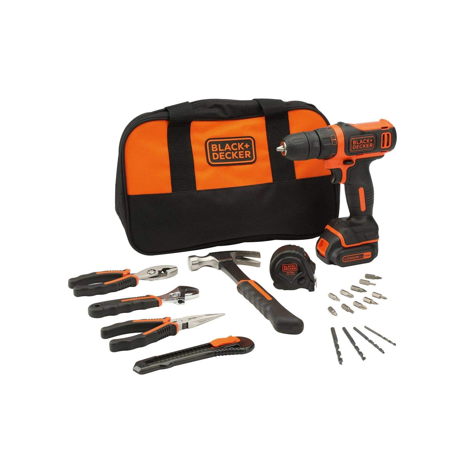 Perceuse Black & Decker BDCDC18HTSA-QW; 18 V; 1x1,5 Ah accu. + Accessoires