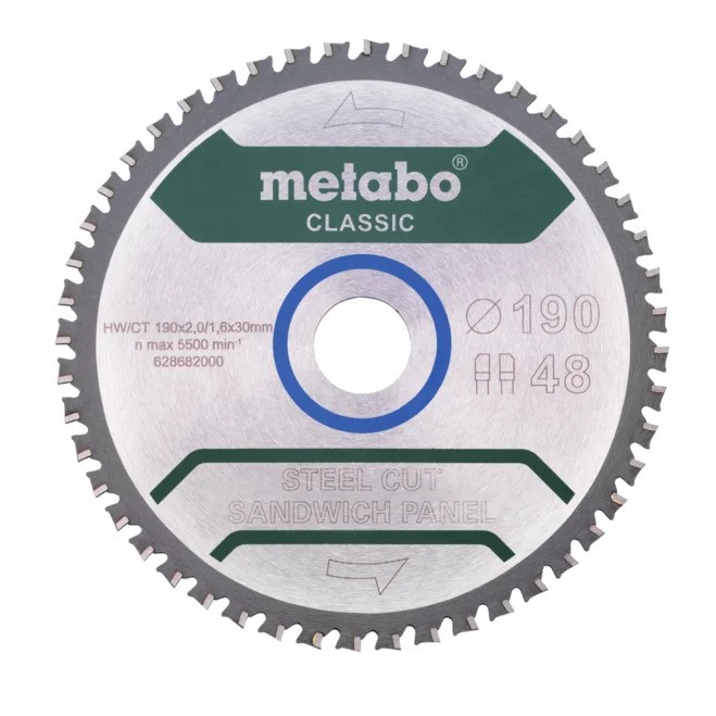 Scie circulaire Metabo FZ/FA STEEL CUT/SANDWICH PANEL CLASSIC; 190x30x48 mm; 4°
