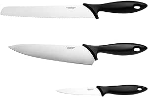 Ensemble de 3 couteaux Fiskars Essential 1065583