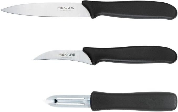 Ensemble de 3 couteaux Fiskars Essential 1065600