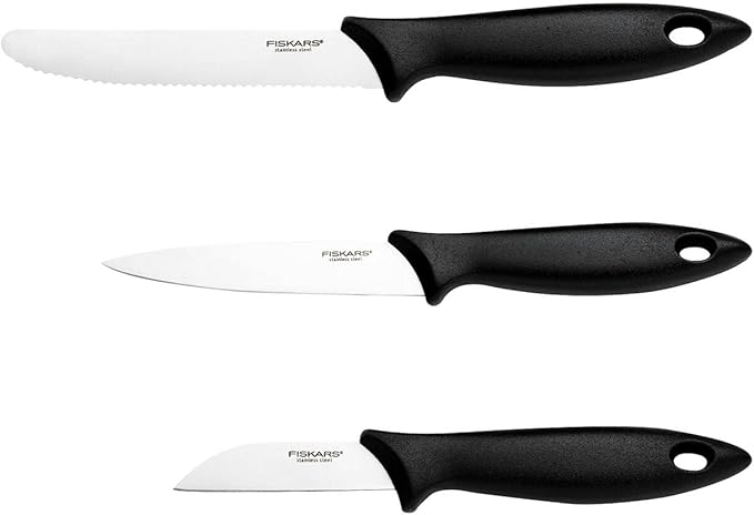 Ensemble de 3 couteaux Fiskars Essential 1065584