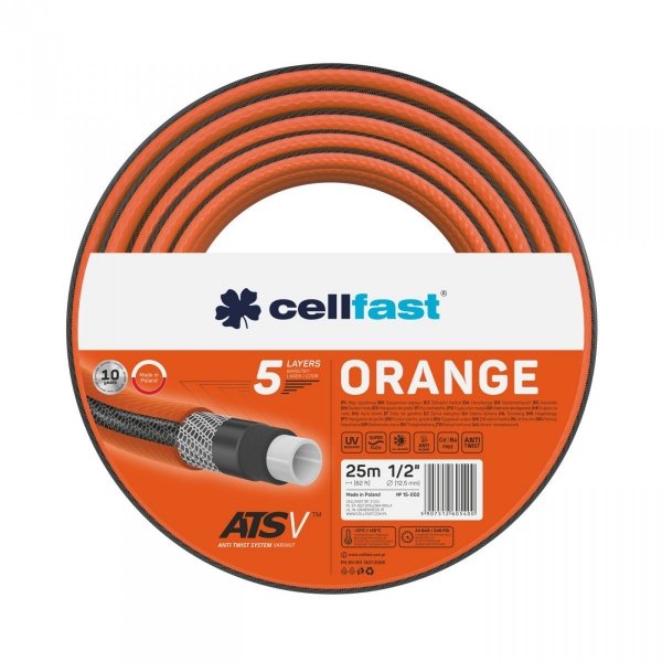 Tuyau Cellfast ORANGE ATSV 15-002; 25 m; 1/2''