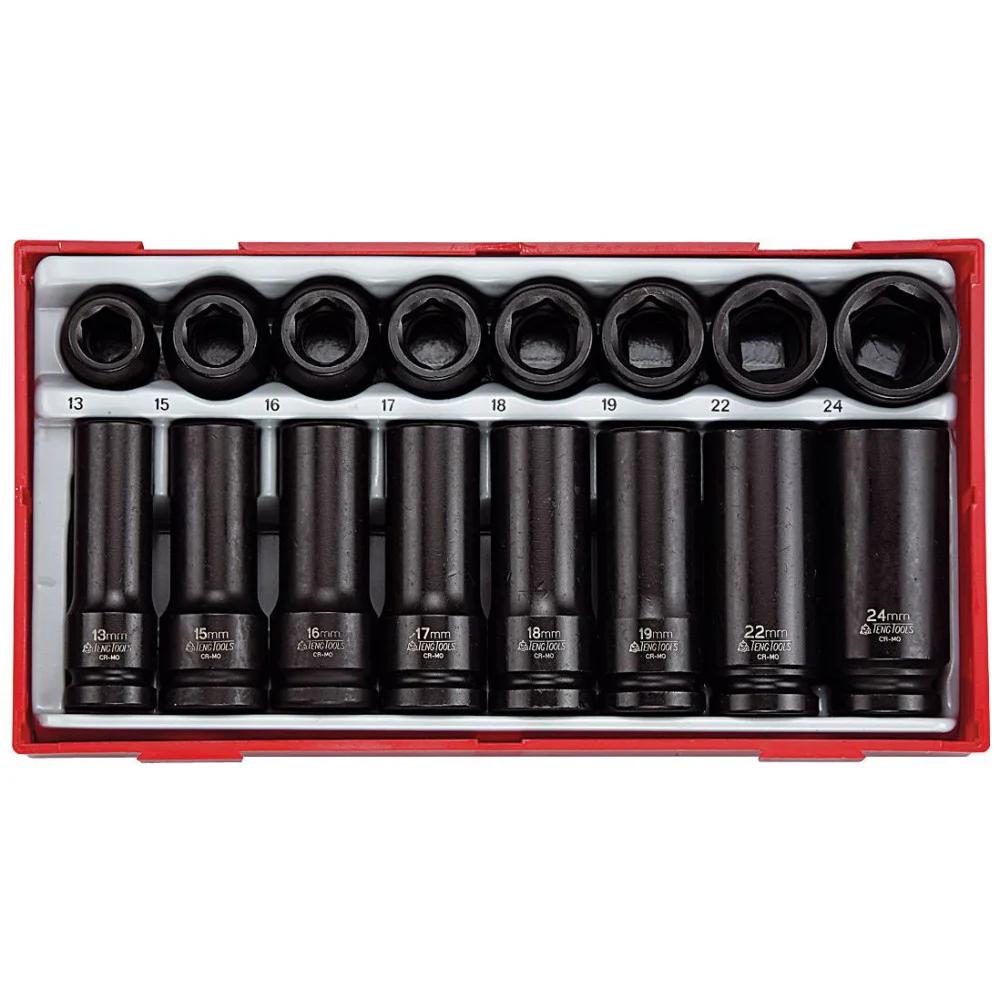 Jeu de douilles à impact Teng Tools TT9120DN; 1/2''; 16 unités