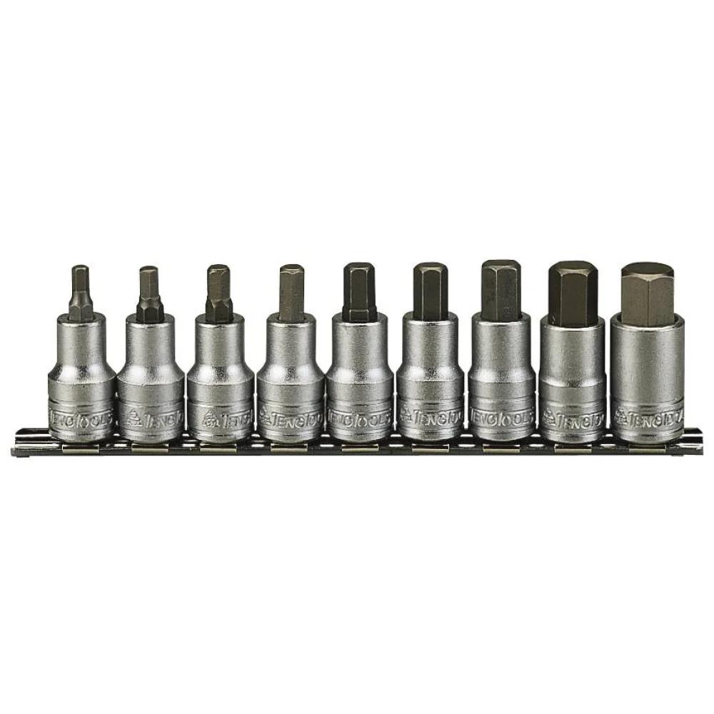 Socket et jeu de bits Teng Tools M1212; HEX; 1/2''; 9 unités