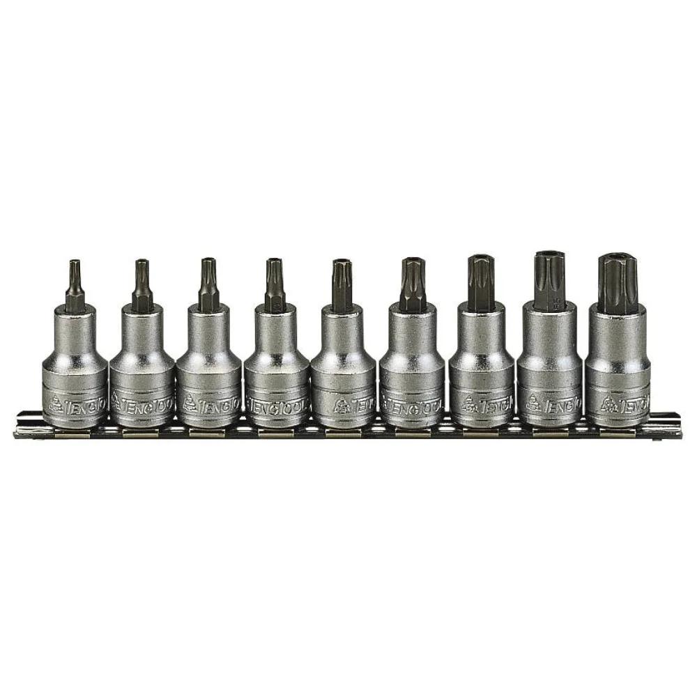 Socket et jeu de bits Teng Tools M1213TX; TORX; 1/2''; 9 unités