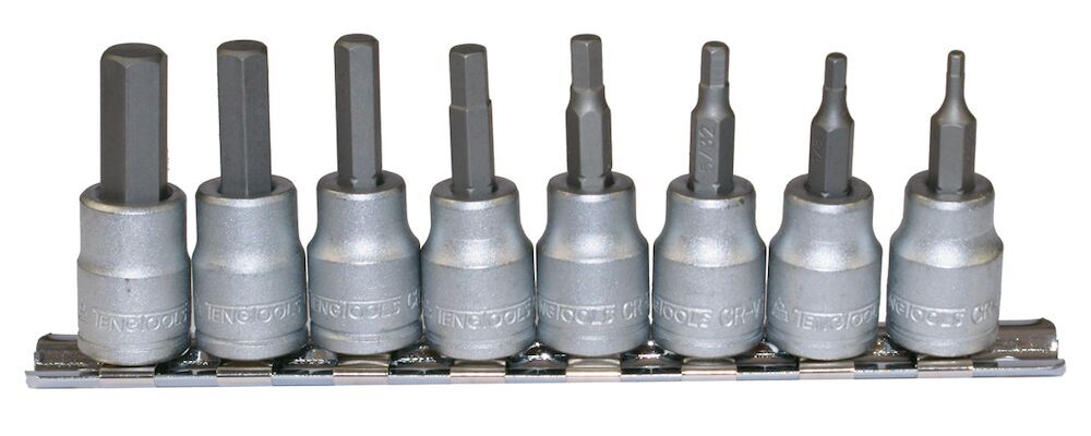 Socket et jeu de bits Teng Tools M3811; 3/8''; 8 unités