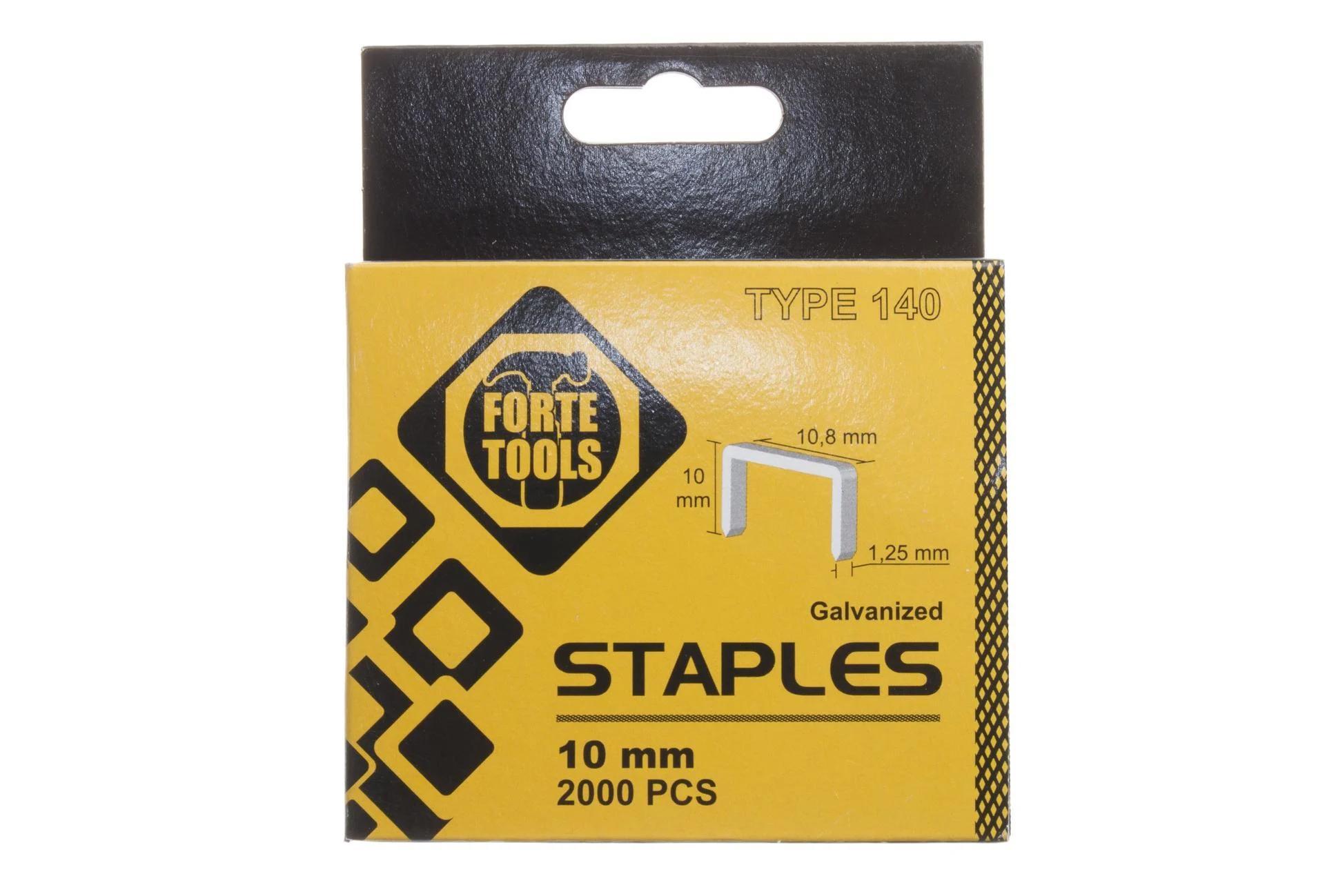 Agrafes Forte Tools 1010HD; 10x10,8 mm; tipas 140; 2000 unités