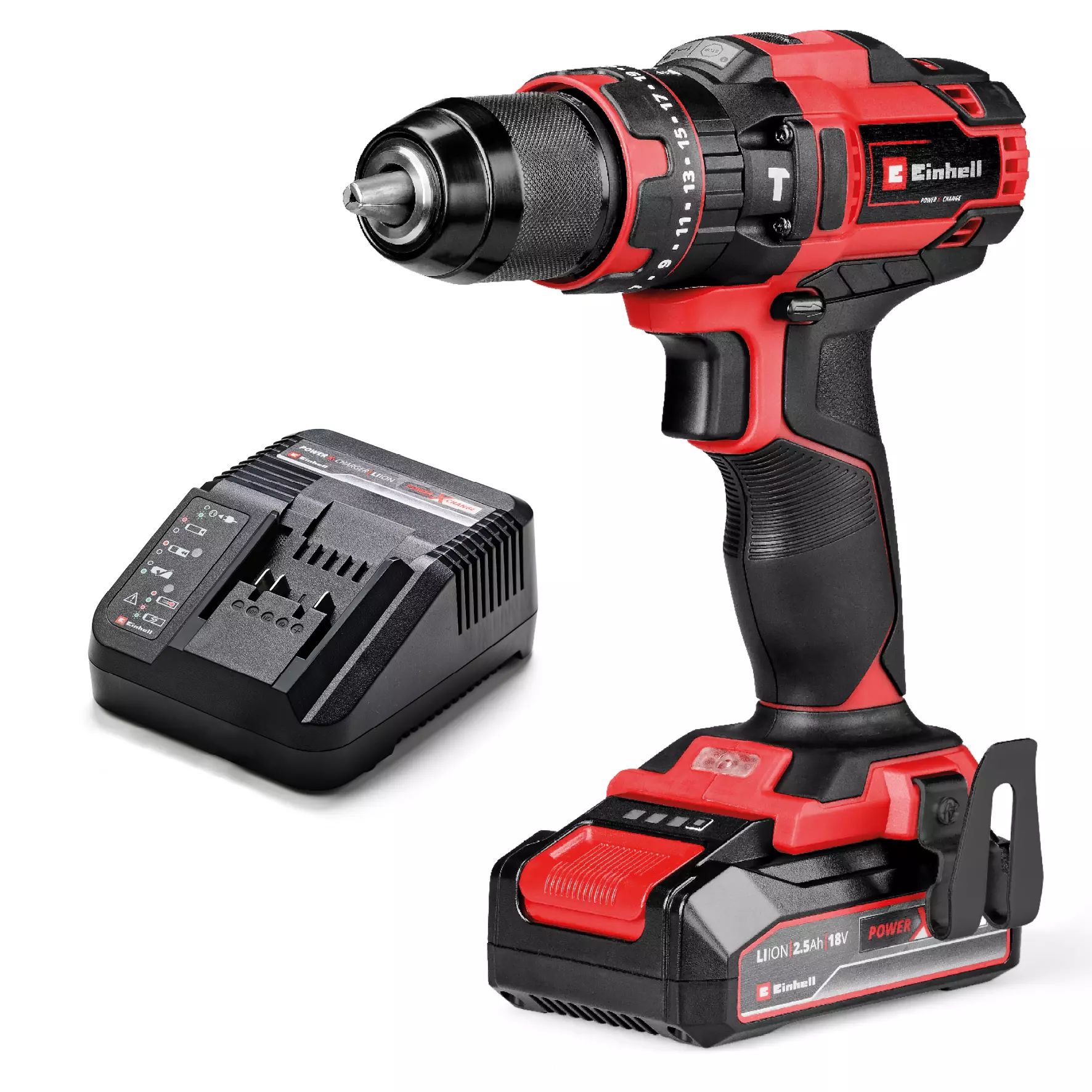 Perceuse à percussion sans fil Einhell TE-CD 18/44 Li-i; 18 V; 1x2,5 Ah accu.
