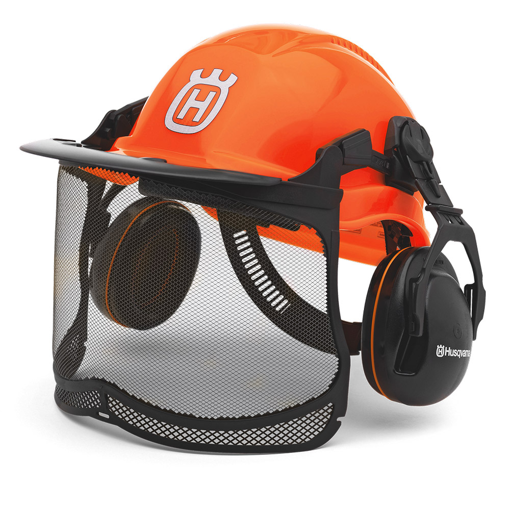 Casque de protection Husqvarna 5764124-01; avec écran de protection et cache-oreilles
