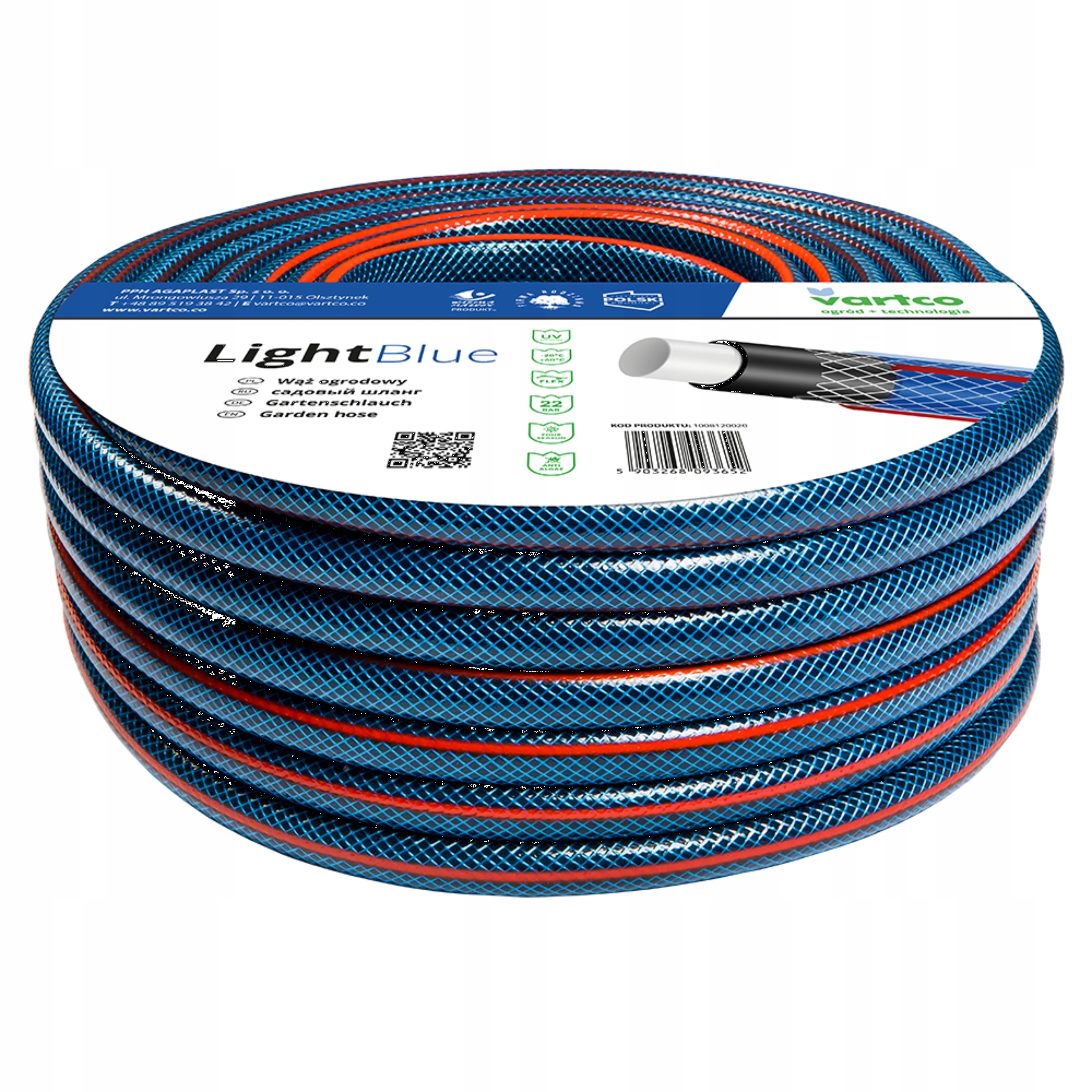 Tuyau Vartco Light Blue; 1/2''; 20 m