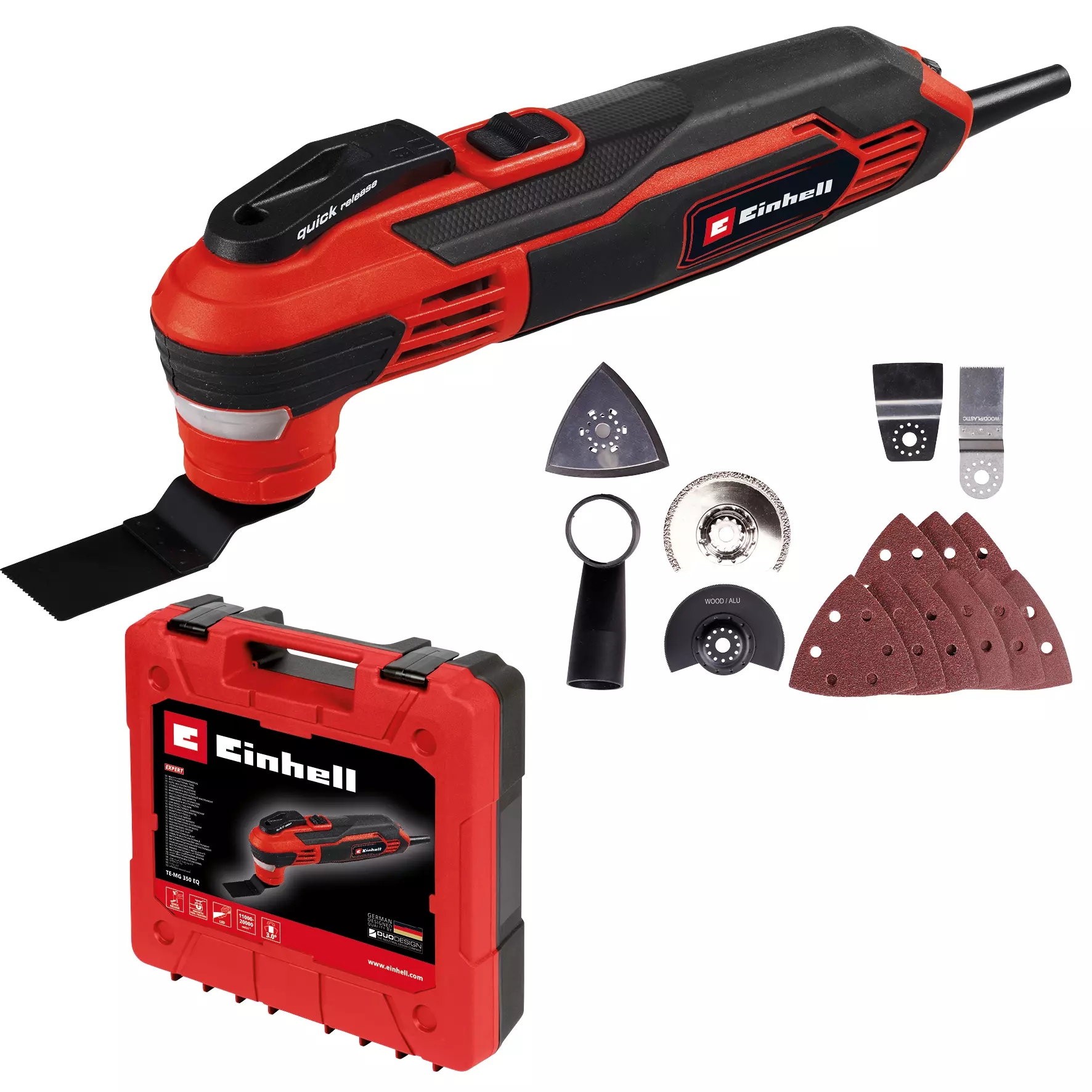 Outil Multi-fonction Einhell TE-MG 350 EQ; 350 W + Accessoires