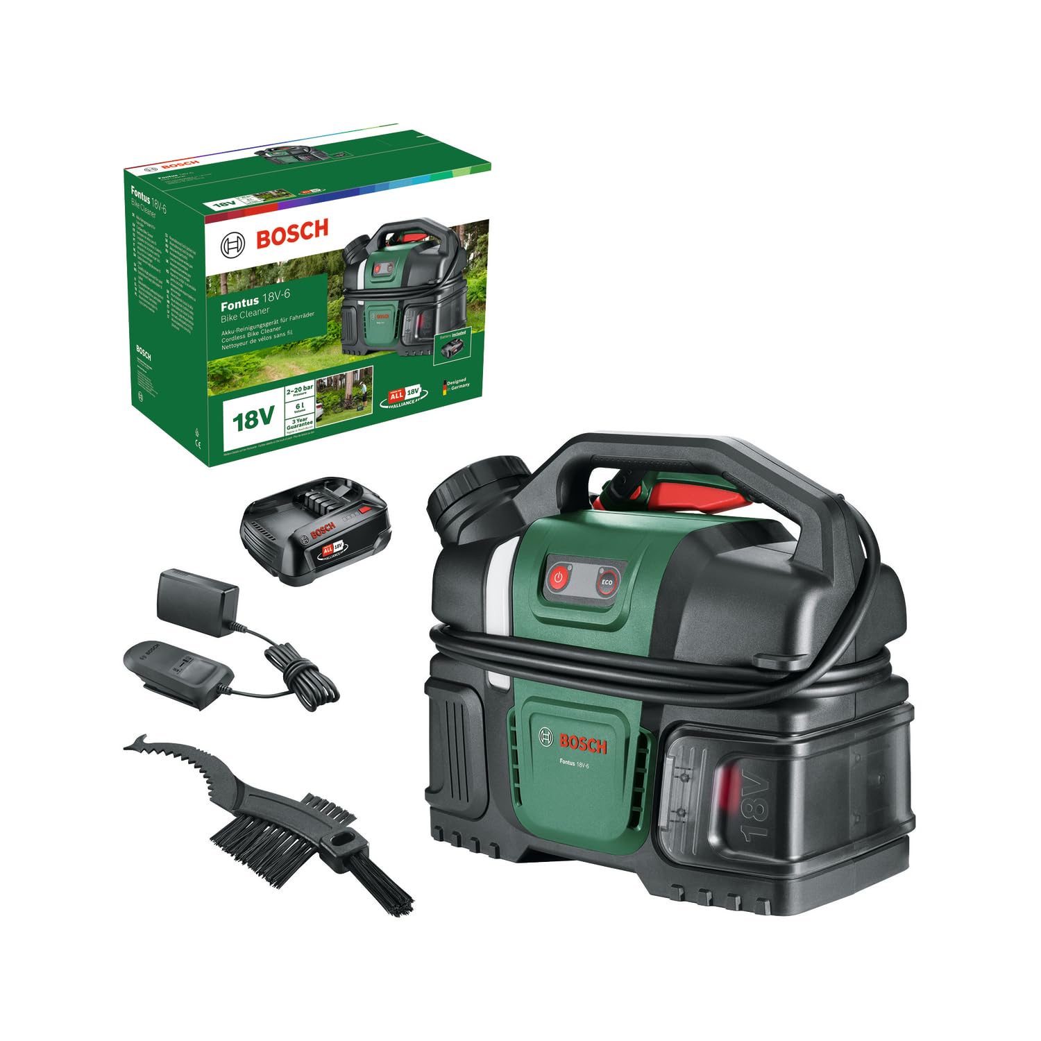Nettoyeur haute pression Bosch Fontus 18V-6; 18 V; 1x2,0 Ah accu.