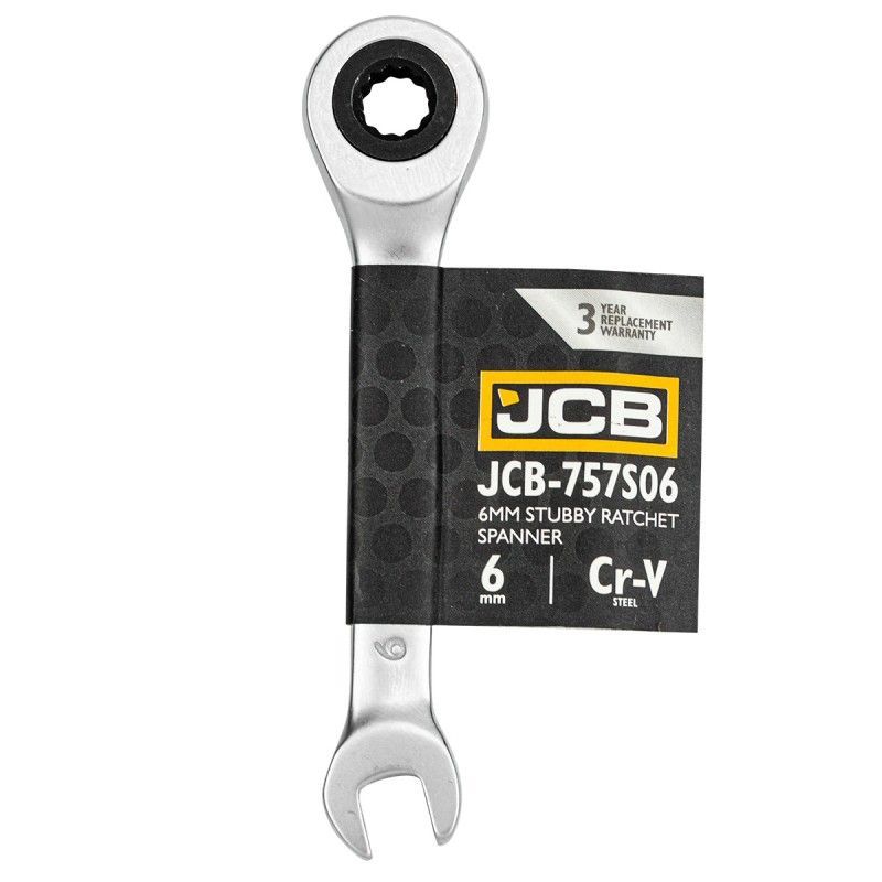 Clé à combinaison à cliquet JCB 757S06; 6 mm