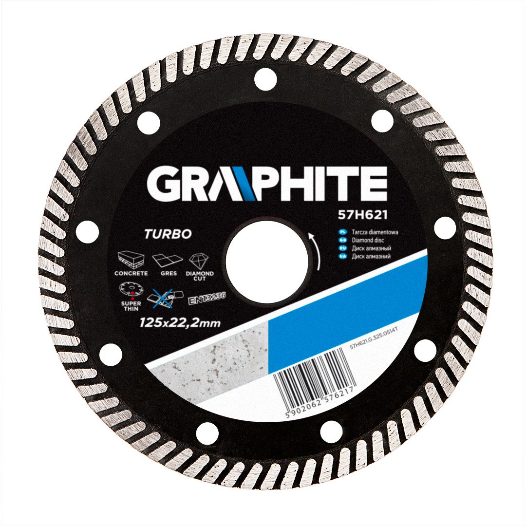 Disque à tronçonner diamanté Graphite 57H621; 125x22,2 mm