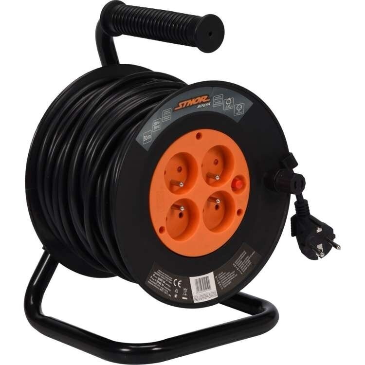 Rallonge avec bobine Sthor 82694; 50 m; 3x1,5 mm²
