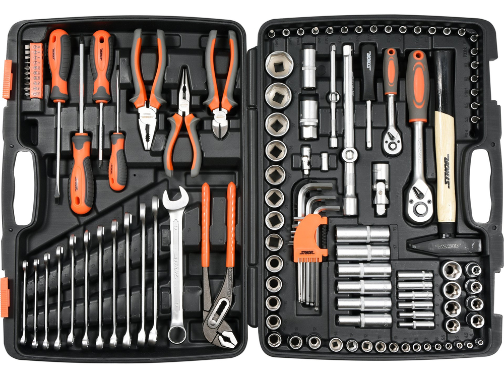 Ensemble d'outils Sthor 58690; 1/2''; 1/4''; 122 unités
