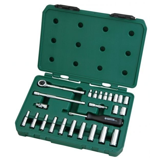 Jeu de clés à douille Sata S09098; 5/32''-1/2''; 1/4''; 25 unités