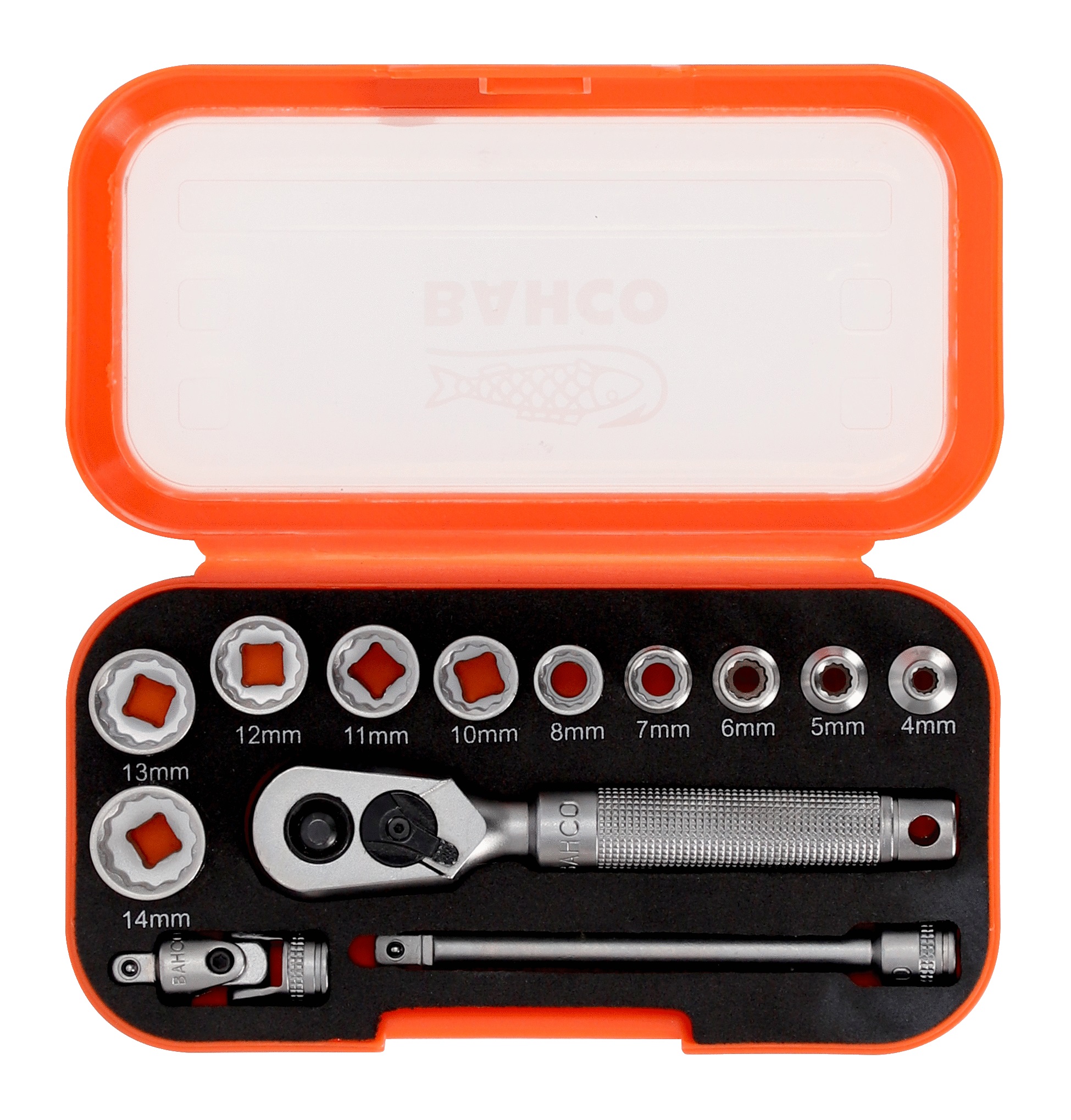Jeu de clés à douille Bahco S13MC10.5; 1/4''; 13 unités
