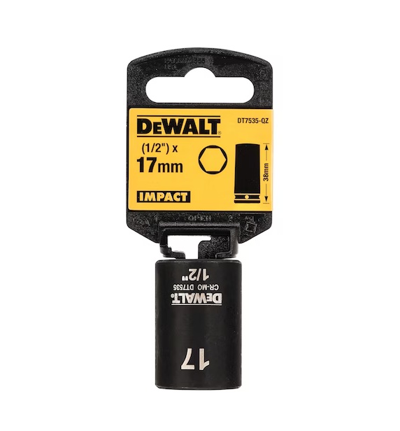 Prise d'impact DeWalt DT7535-QZ; 17 mm; 1/2 in; 38 mm