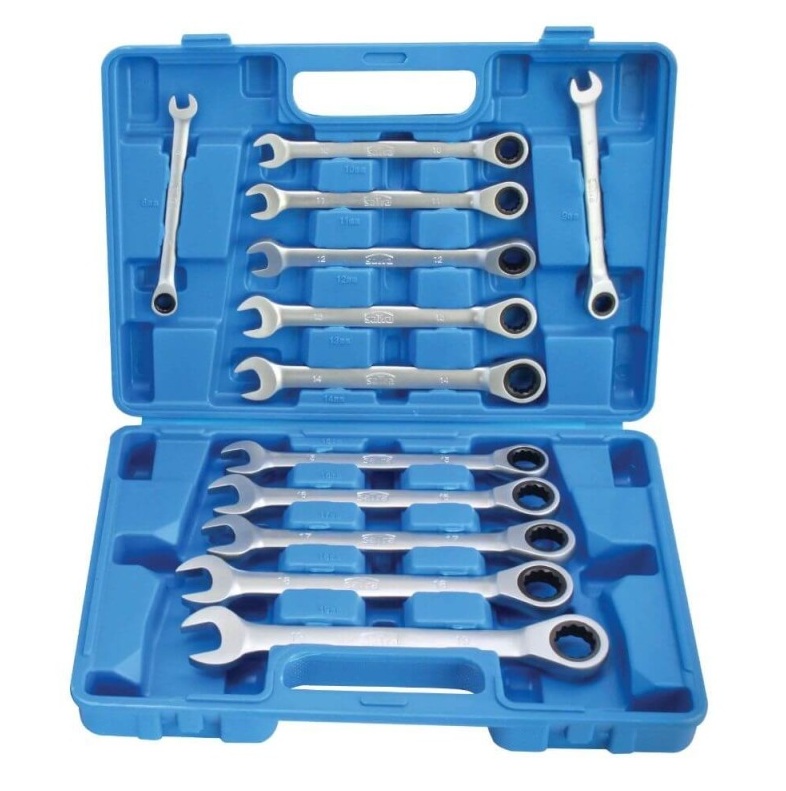 Clé à cliquet SATRA S-12GW72; 8-19 mm; 12 unités