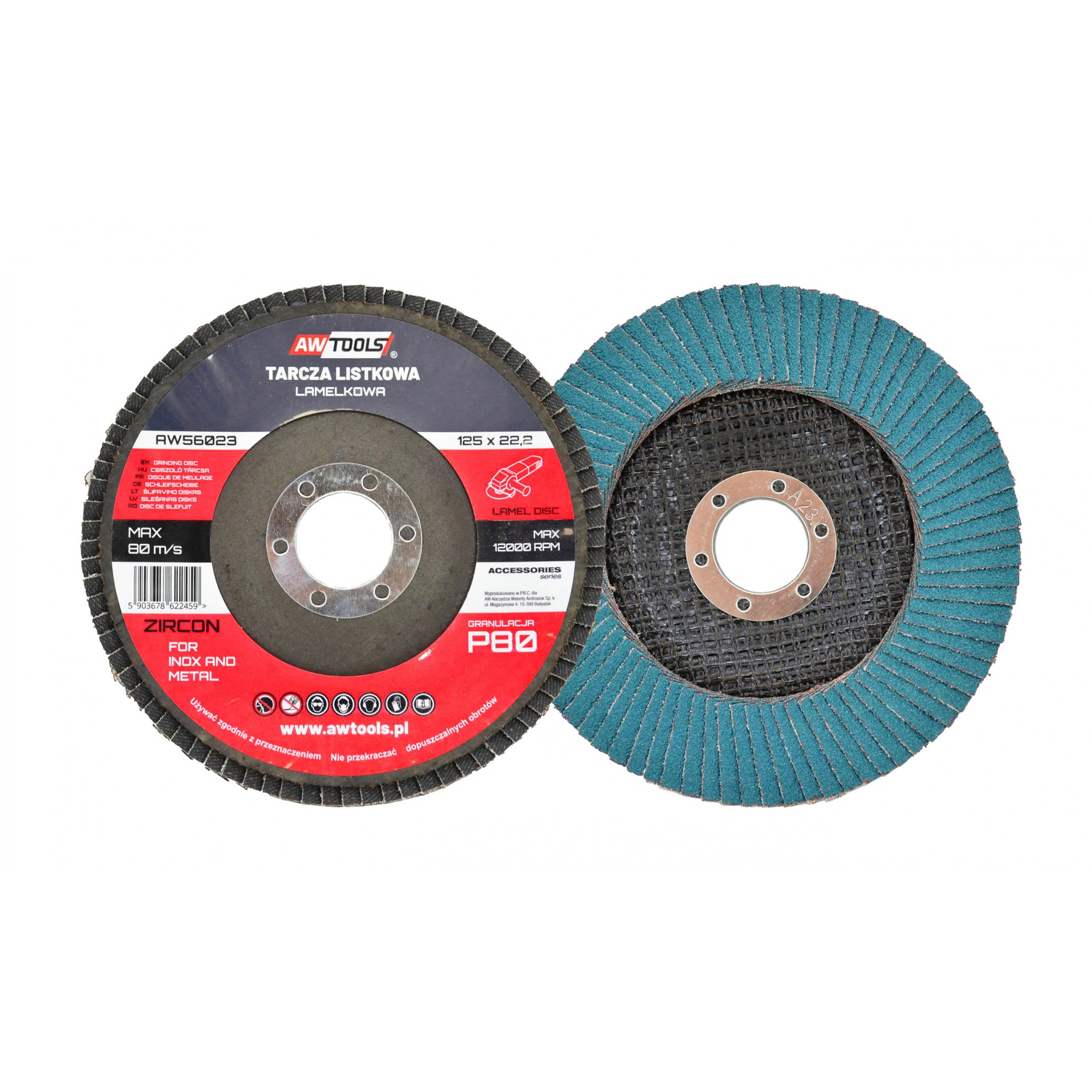 Meule-éventail AWTools AW56024; 125 mm; P100