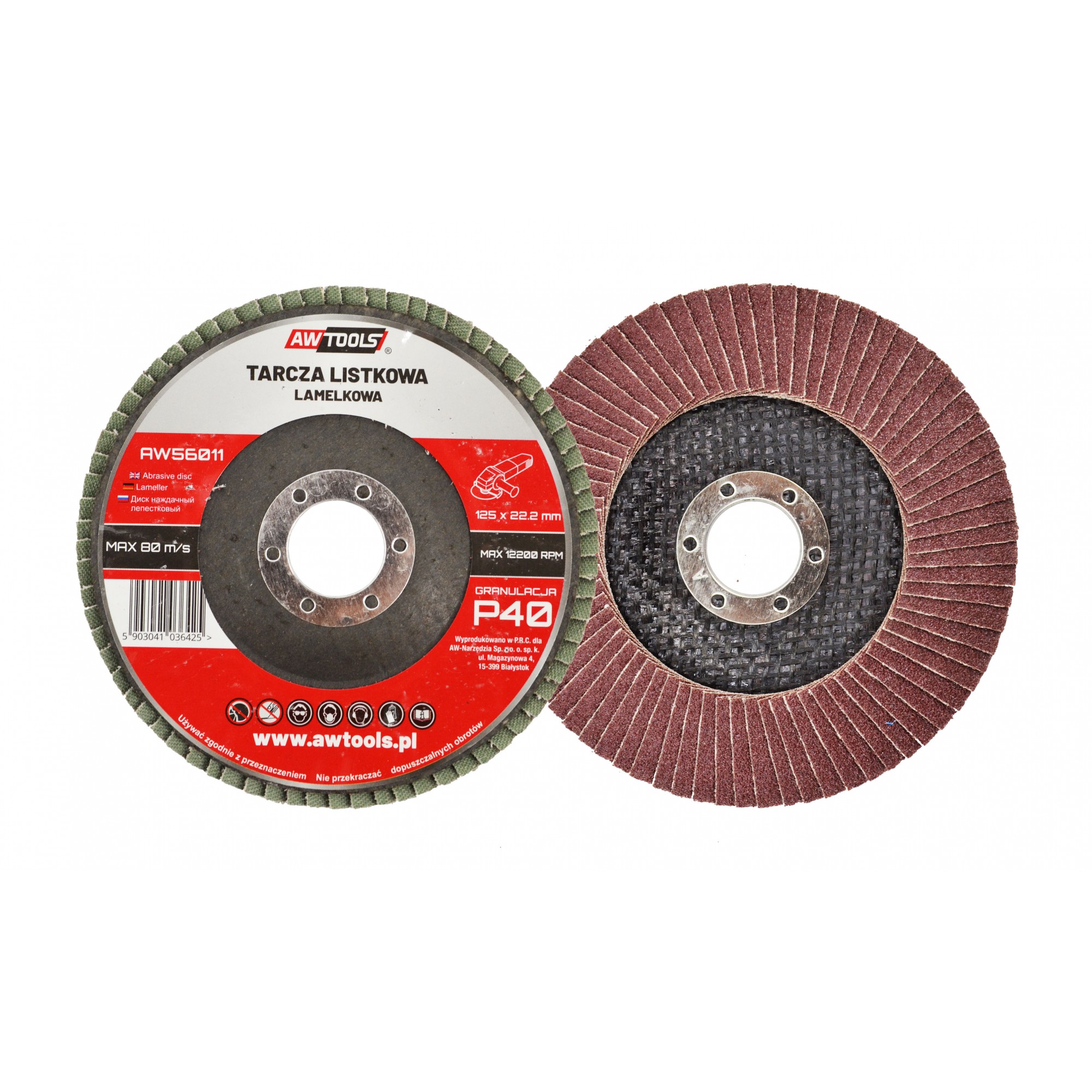 Meule-éventail AWTools AW56010; 125 mm; P36