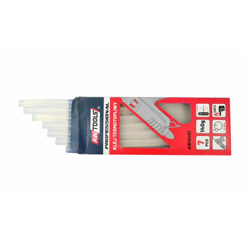 Bâton de colle AWTools AW13407; 11,2x200 mm; 7 pcs .; transparent