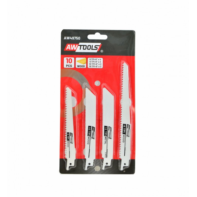 Lames scie sabre AWTools AW49750; 10 unités