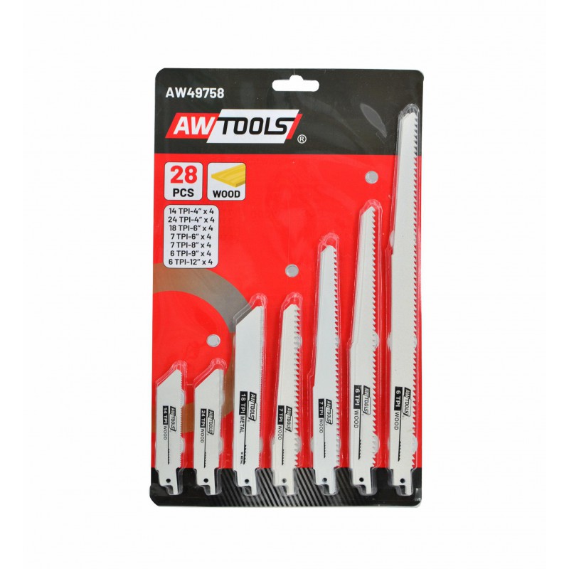 Lames scie sabre AWTools AW49758; 28 unités
